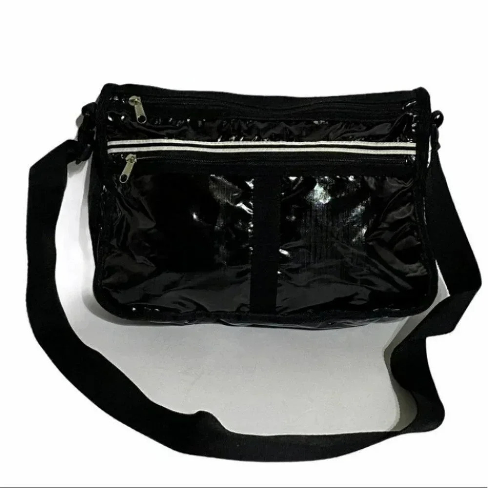 Lesportsac style black crossbody bag